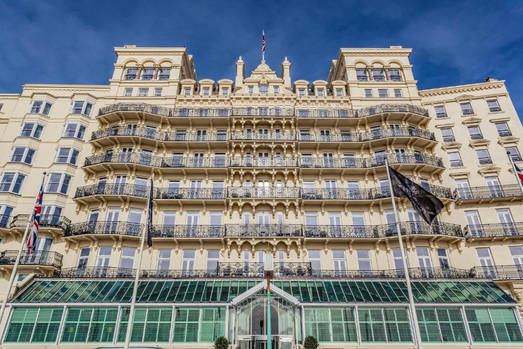 Front of The Grand Hotel - huge beige building