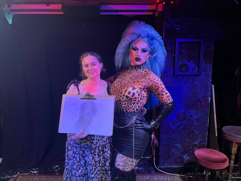 Hannah Woodvine at Drag and Draw