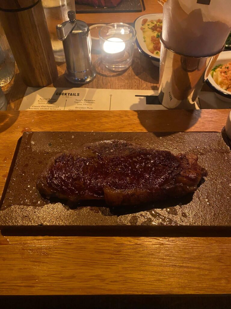 Sirloin steak at Flat Iron